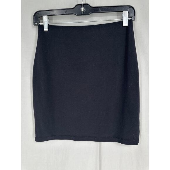 Leith Skirt Womens Small Black Mini Stretch Double Layer Classic Capsule - Picture 4 of 6